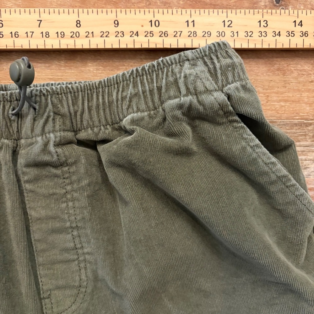 Aeropostale Olive Green Corduroy Parachute Pants Joggers XS Y2K Cozy Streetwear - Picture 11 of 13